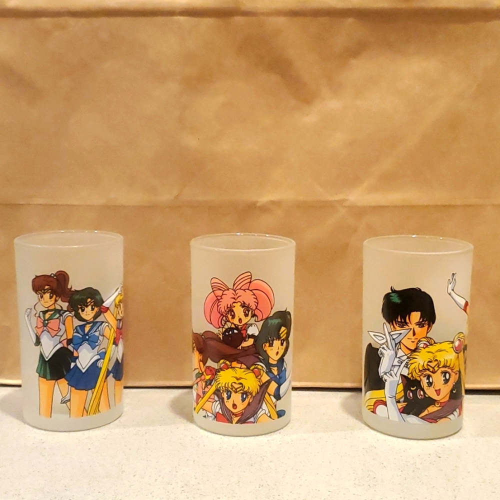 🌙 Anime RETRO Sailor Moon Glass Set - Vintage